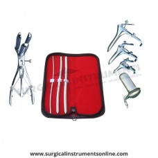 Hegar uterine dilator 3 pieces set,3-4, 7-8, 9-10, mathieu speculum, grave 3pcs, collin large